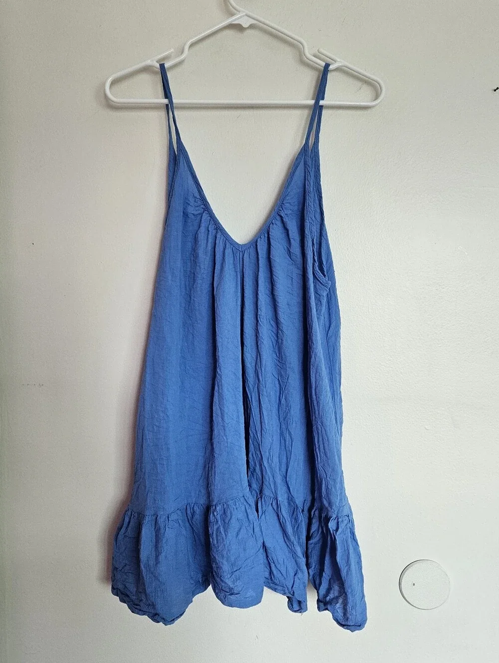 9 Seed St. Tropez Ruffle Mini Dress Coverup Yellow One Size Made in Cali